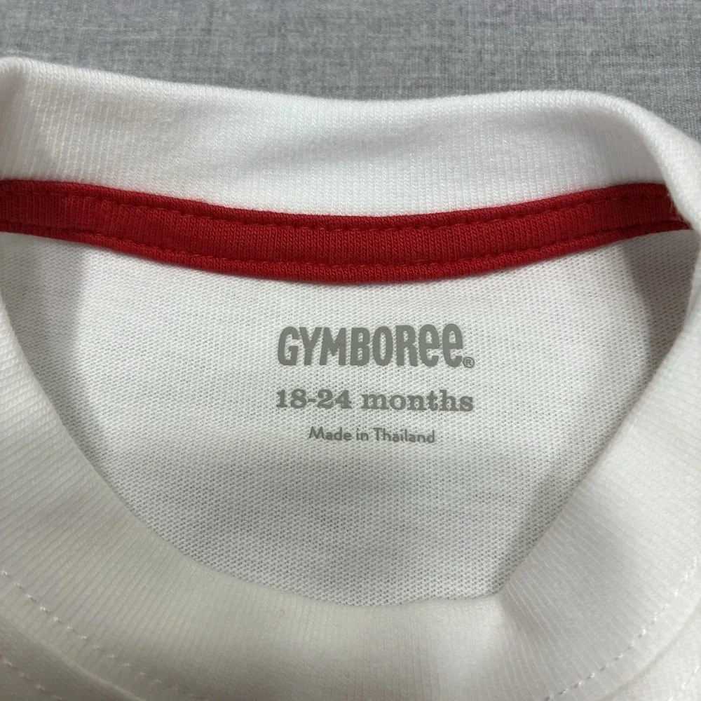 Gymboree Baby Fire Truck Mouse White Bodysuit 18-24 Month Door Opens Embroidered